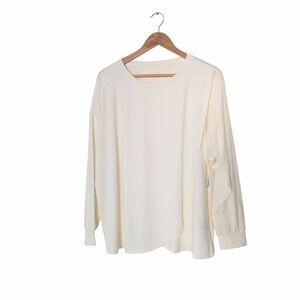 Old Navy Active Cream Long Sleeve Maternity Top